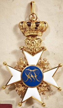 Order of the Wendish Crown, Civil Division, Grand Cross (with brass crown, in gold) Reverse