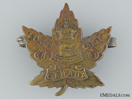 103rd Infantry Battalion Other Ranks Collar Badge Obverse