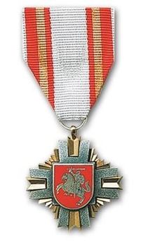 National Defence System of the Republic of Lithuania Medal of Merit Obverse