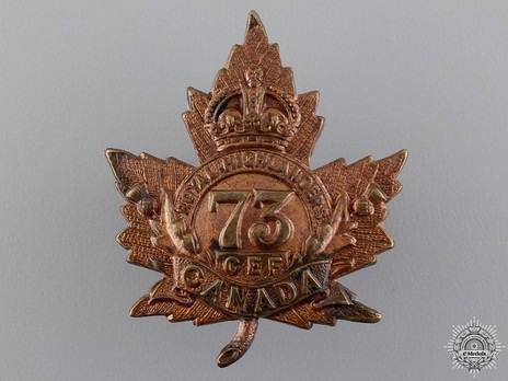 73rd Infantry Battalion Other Ranks Glengarry Badge Obverse