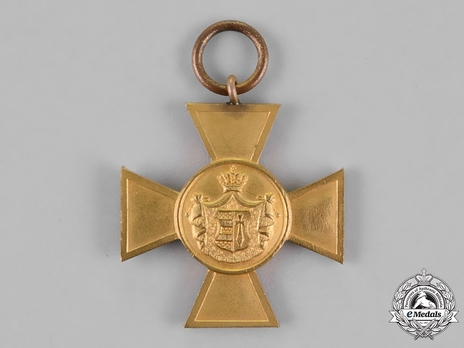 House Order of Duke Peter Friedrich Ludwig, Civil Division, I Class Honour Cross (in silver gilt) Reverse