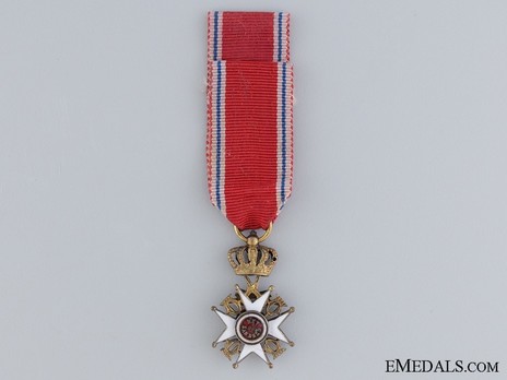 Miniature Order of St. Olav, Knight I Class, Military Division Reverse