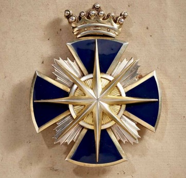 Order of the Star of Brabant, II Class Grand Commander Breast Star (with crown) Obverse