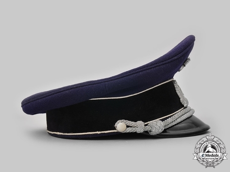 Reichsbahn Bahnpolizei/Bahnschutz Officer Visor Cap (Blue version) Right