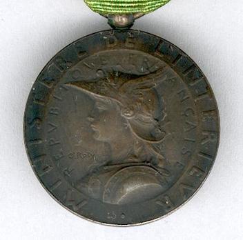 Silver Medal (stamped "O.ROTY," 1896-) Obverse