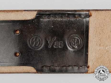 Waffen-SS NCO/EM Belt Strap (Unlined version) Maker Mark