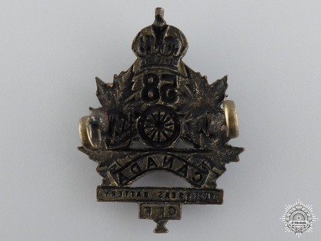 58th Overseas Field Battery Other Ranks Collar Badge Reverse
