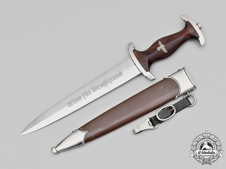 SA Standard Service Dagger by E. & F. Hörster (maker marked) Obverse with Scabbard