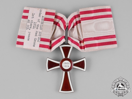 Honour Decoration of the Red Cross, Civil Division, I Class Cross Reverse