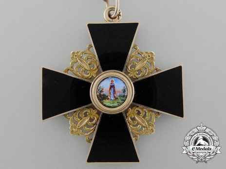 Order of St. Anne, Type II, Civil Division, II Class Cross (in black enamel) 