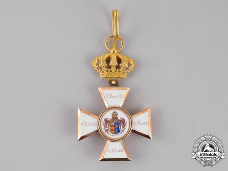 House Order of Duke Peter Friedrich Ludwig, Civil Division, Grand Commander (with crown, in gold) Reverse