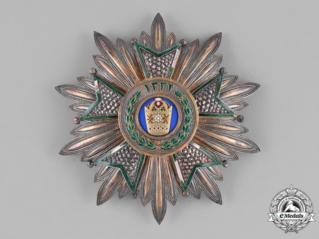 Order of the Crown (Order of Taj), I Class Breast Star Obverse