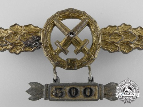 Air-to-Ground Support Clasp, in Gold (with "300" pendant) Detail