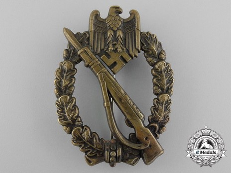 Infantry Assault Badge, by C. E. Juncker (in bronze) Obverse