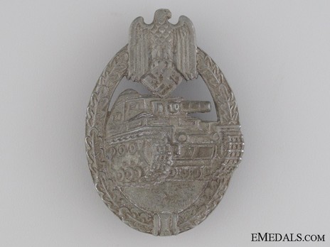 Panzer Assault Badge, in Bronze, by F. Orth Obverse