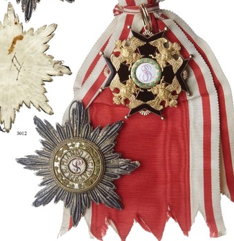 Order of Saint Stanislaus, Type I, Civil Division, I Class Set (in black enamel)
