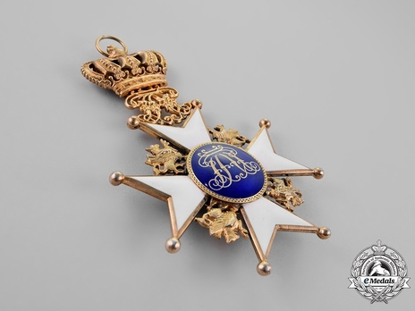 Order of the Wendish Crown, Civil Division, Grand Cross (with silver gilt crown) Reverse
