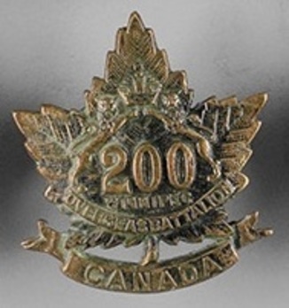 200th Infantry Battalion Other Ranks Collar Badge Obverse