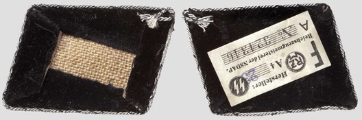 Allgemeine SS Post-1942 Standartenführer Collar Tabs Reverse