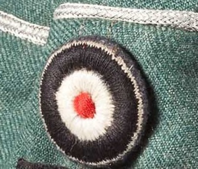 German Police Officer's Cloth Cockade Insignia Obverse