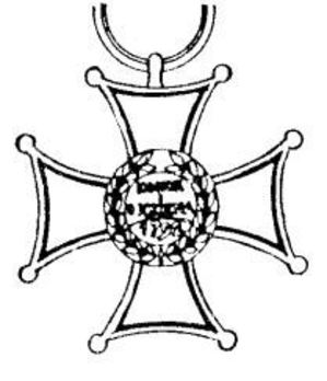 Order of Virtuti Militari, Type II, Gold Cross Reverse