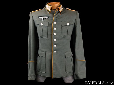 German Army Cavalry Officer's Piped Field Tunic Obverse