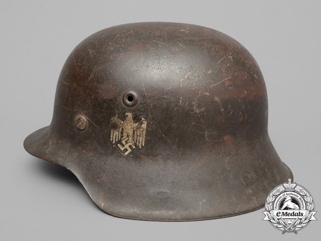 German Army Steel Helmet M42 (Single Decal version) Left Side