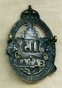 113th Infantry Battalion Officers Cap Badge Reverse