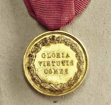 Merit Medal in Gold Reverse