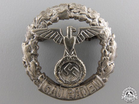 Gau Honour Badge Baden, in Silver, Small Obverse