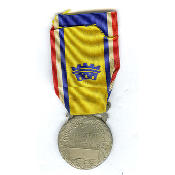 Medal of Honour for Octroi Officers, Silver Medal (stamped "L. COUDRAY") Reverse