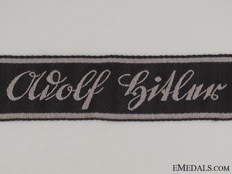 Waffen-SS Leibstandarte SS Adolf Hitler NCO/EM's Cuff Title (BeVo weave version) Obverse
