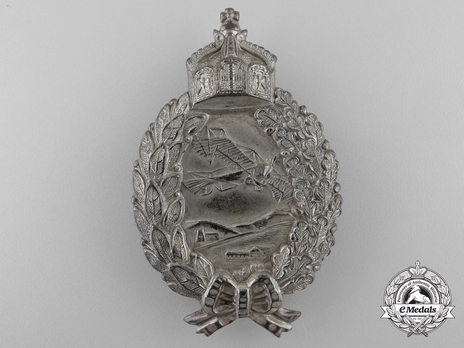 Pilot Badge, by Unknown Maker (in silvered iron, hollow) Obverse