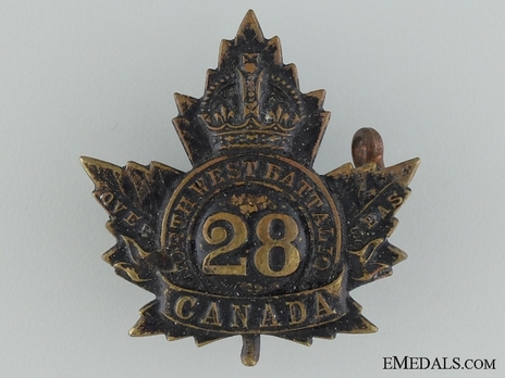 28th Infantry Battalion Other Ranks Collar Badge Obverse