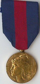 Bronze Medal (stamped "CHAUVENET") Obverse