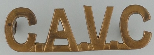 Canadian Army Veterinary Corps Other Ranks Shoulder Title Obverse
