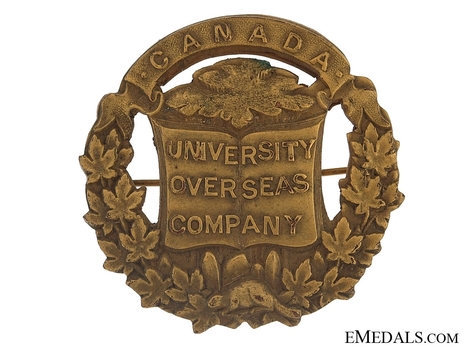3-6 University Training Company Other Ranks Cap Badge Obverse