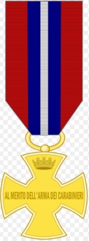 Cross of Merit of the Carabinieri, in Gold Reverse