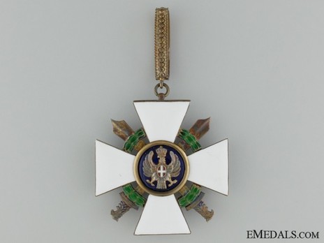 Order of the Roman Eagle, Grand Officer's Cross (with wreath and swords) Obverse
