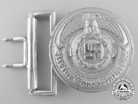 Allgemeine SS Officer's Belt Buckle, by Overhoff & Cie. (zinc) Obverse