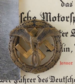 German Motor Sports Badge, in Iron Obverse