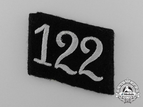 Allgemeine SS 122nd Standarte Unit Collar Tab Obverse