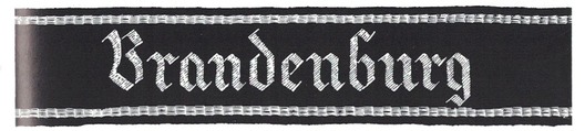 SS-TV Brandenburg Guard Unit 1st pattern Cuff Title Obverse