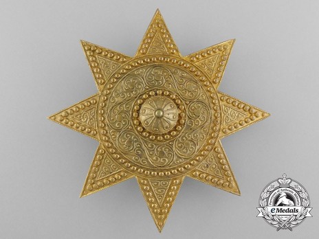Order of the Star of Ethiopia, Grand Officer Breast Star (in Silver gilt) Obverse