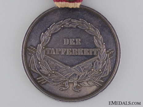 Type VI, I Class Silver Medal (with left facing profile & mustache) Reverse