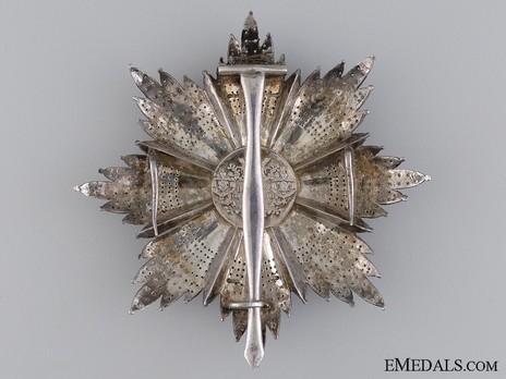Royal Order of Merit of St. Michael, I Class Cross Breast Star (by Halley) Reverse