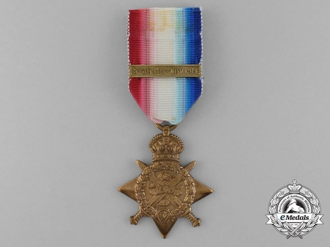 Bronze Star (with "5TH AUG. 22ND NOV. 1914" clasp) Obverse