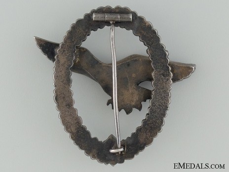 Glider Pilot Badge, by Unknown Maker Reverse