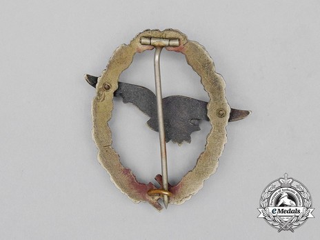 Glider Pilot Badge, by C. E. Juncker (in tombac) Reverse