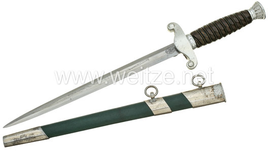 Zollgrenzschutz Dagger by E. & F. Hörster Reverse with Scabbard